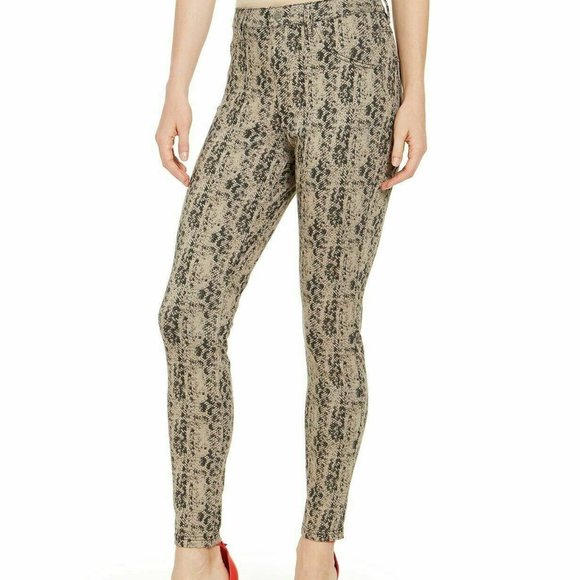 HUE Leggings High Waist Ultra Soft Denim Python Print - Picture 2 of 6